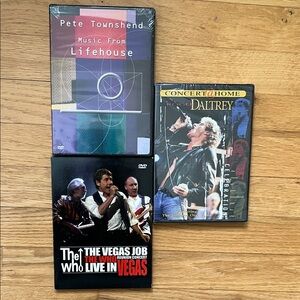 Lot Set of 3 THE WHO Pete Townshend and Roger Daltrey DVD Set - Black 2 NEW